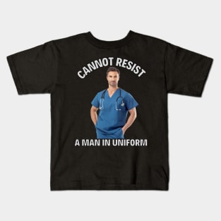 Man in Uniform Scrubs Kids T-Shirt